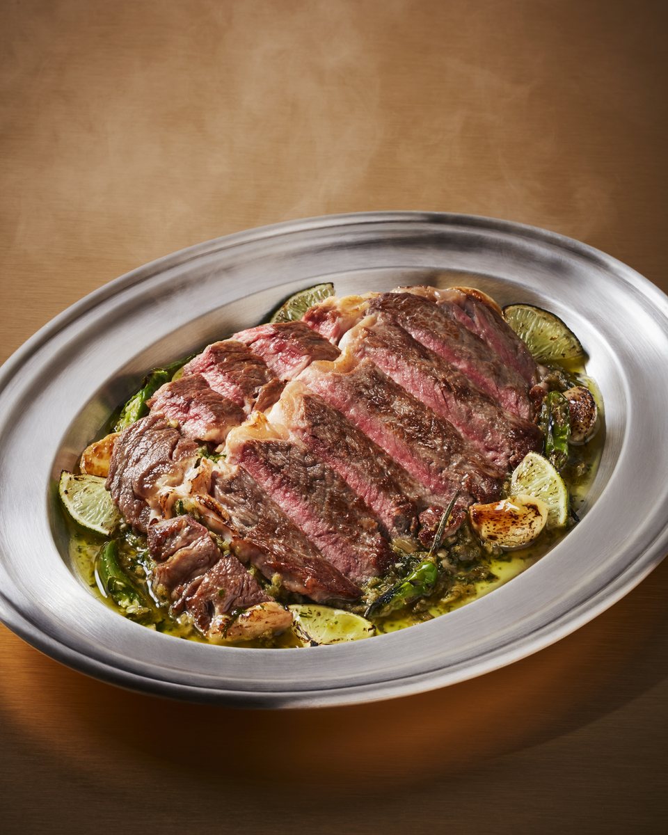 Phon Yang Kham Beef, Roasted Nam Prik Num (โคขุนโพนยางคำย่าง น้ำพริกหนุ่มคั่วสมุนไพร)